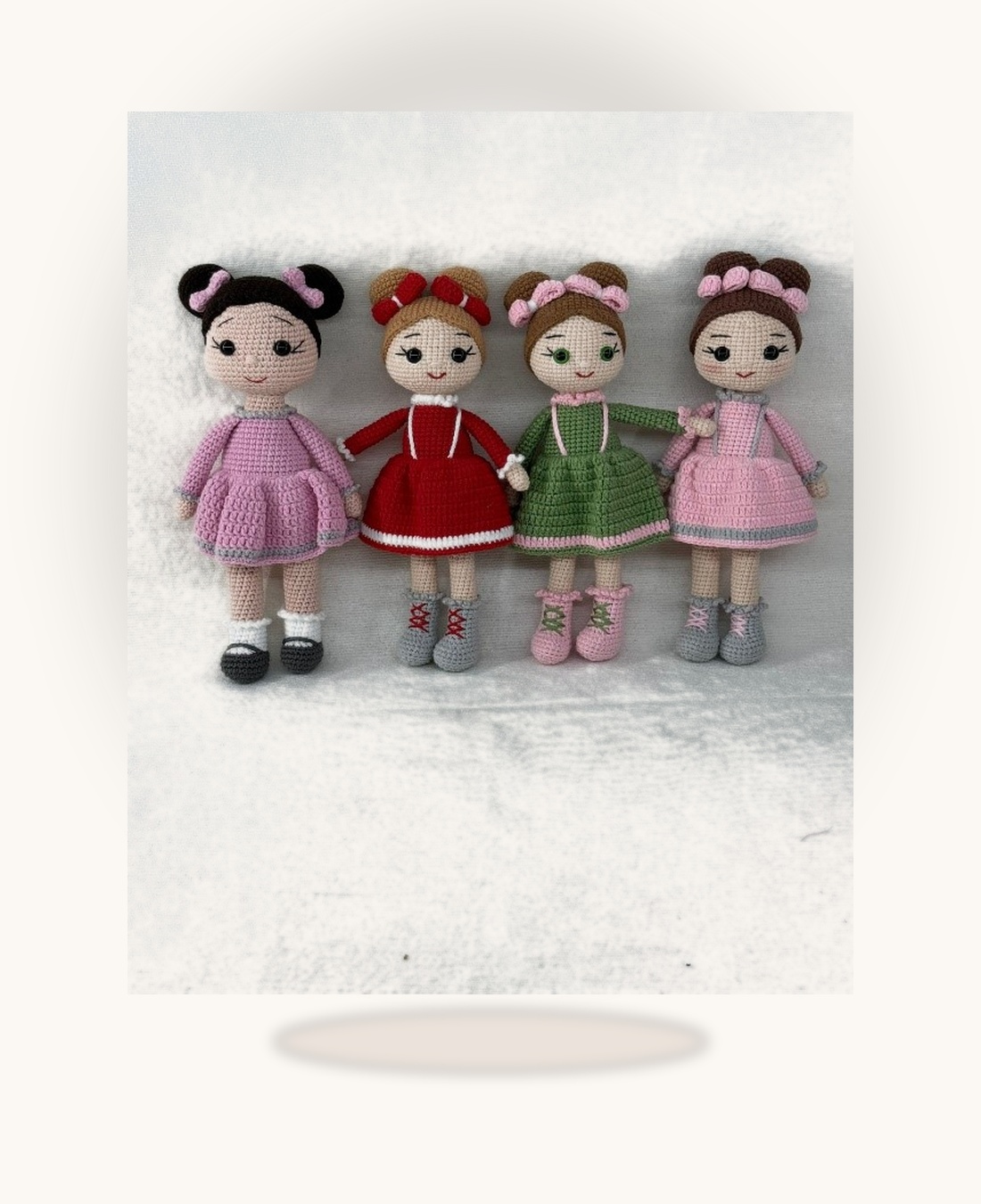 özel proje için hazırlanmış amigurumi bebek koleksiyonu