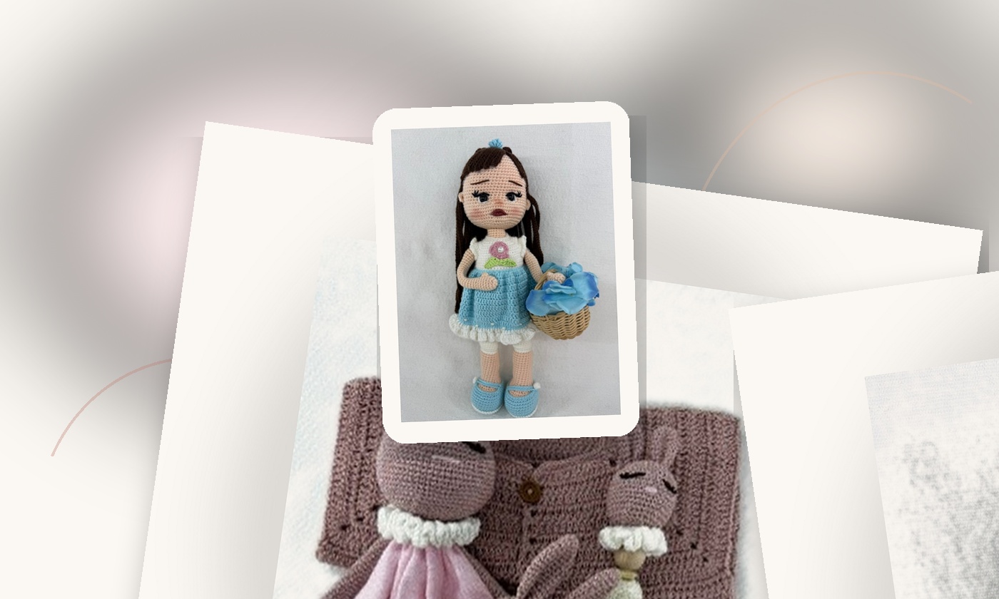 kadın emeğiyle hazırlanan amigurumi oyuncak kolajı